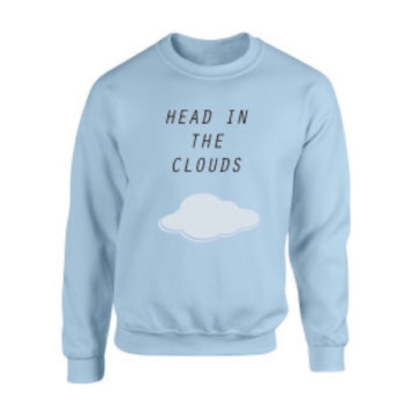 Ariana Grande Head in the Cloud Blue Sweatshirt - Picture 6 of 8